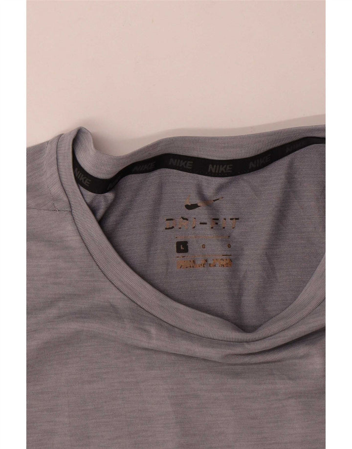 Męski T-shirt Nike Dri Fit, duży, szary, poliestrowy