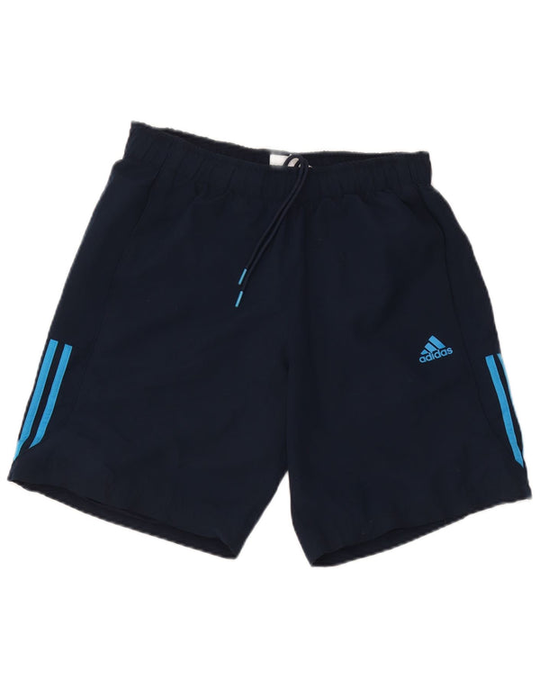 Męskie spodenki sportowe Adidas Climalite, średni granatowy poliester