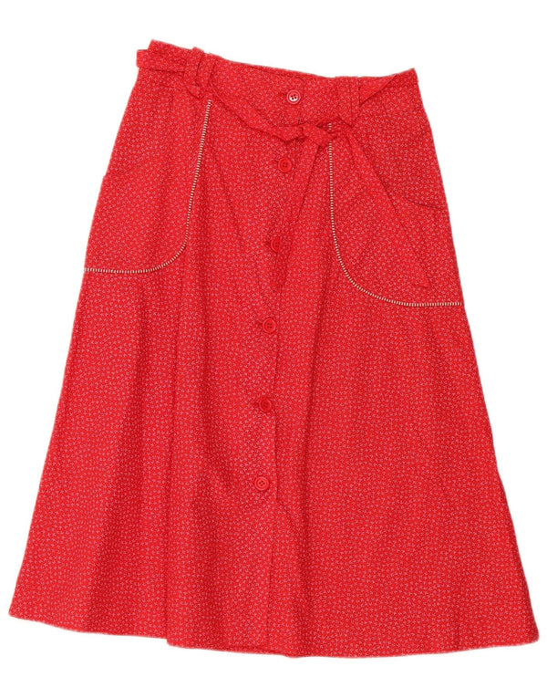 Vintage damska spódnica w kształcie litery A IT 42 Medium W28 Red Floral