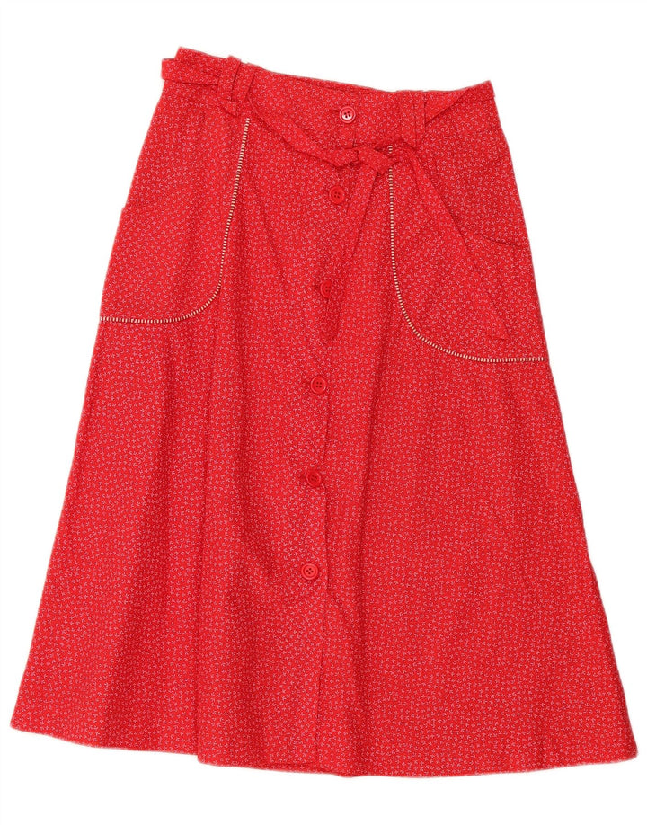 Vintage damska spódnica w kształcie litery A IT 42 Medium W28 Red Floral