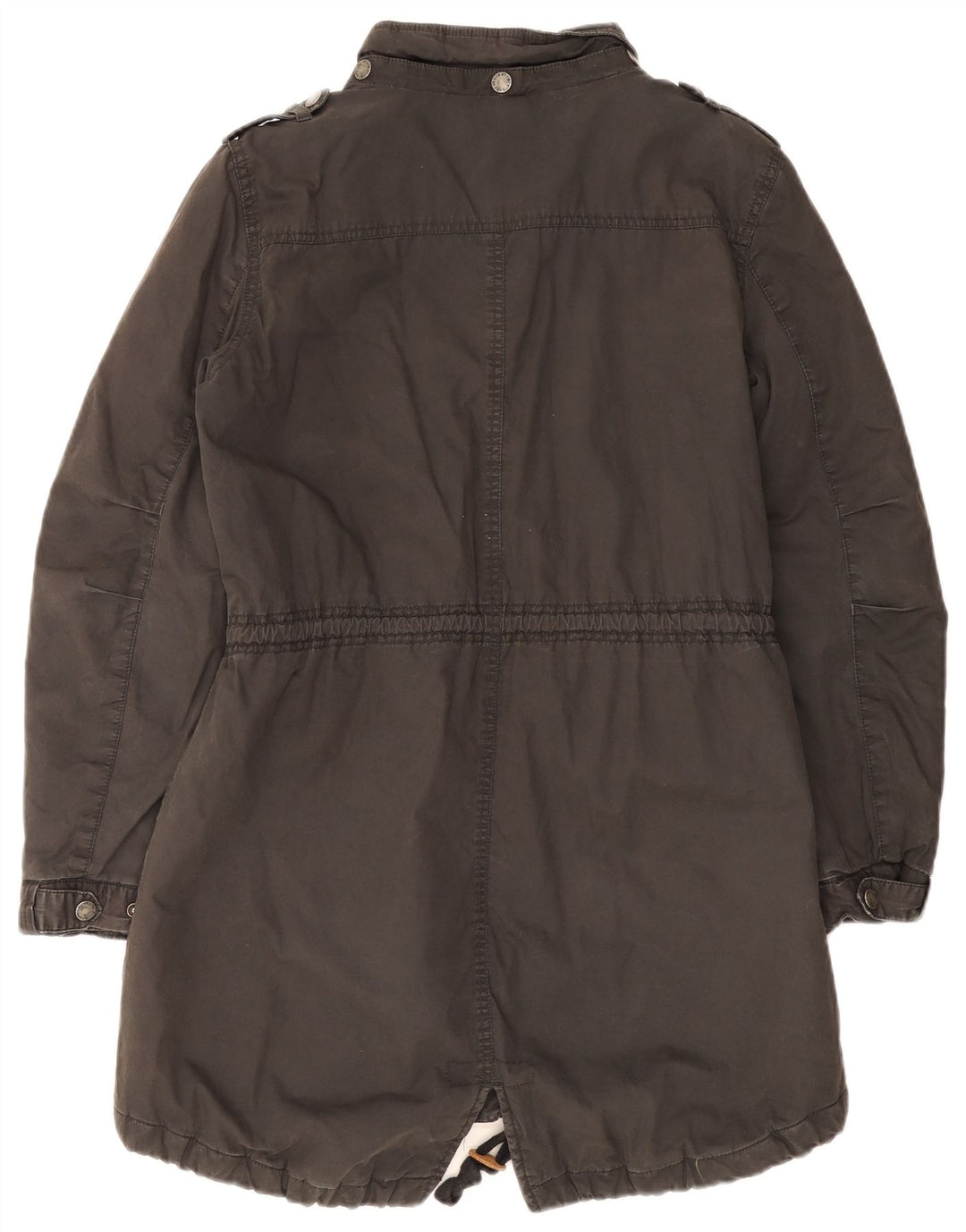 Damska kurtka parka Fat Face UK 14, duża, szara, bawełniana