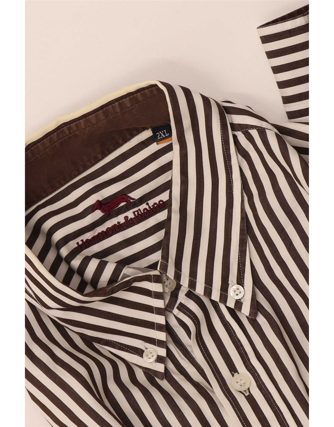 Koszula męska Harmont & Blaine 2XL w brązowe prążki