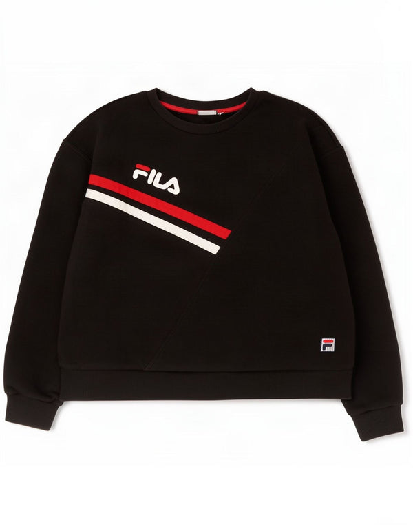 Fila Damska bluza Crop Graphic Jumper UK 16 Large Black Cotton