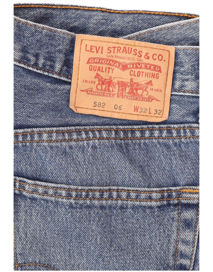 Męskie jeansy Levi's 582 Straight W32 L28 Niebieskie bawełniane