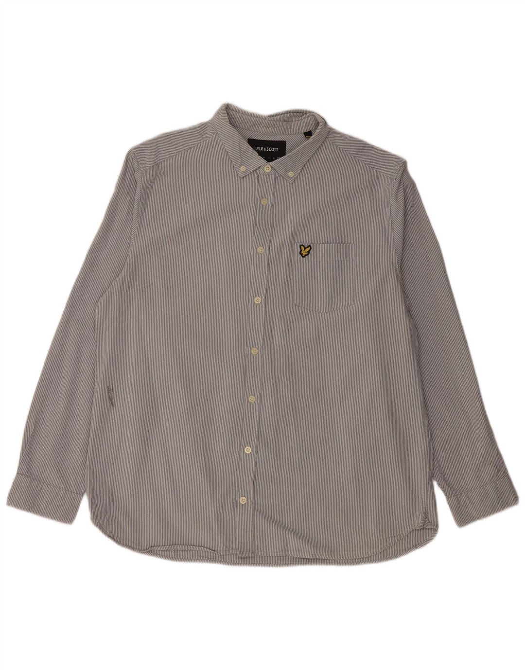 Koszula męska LYLE & SCOTT 2XL, niebieska, bawełniana w prążki