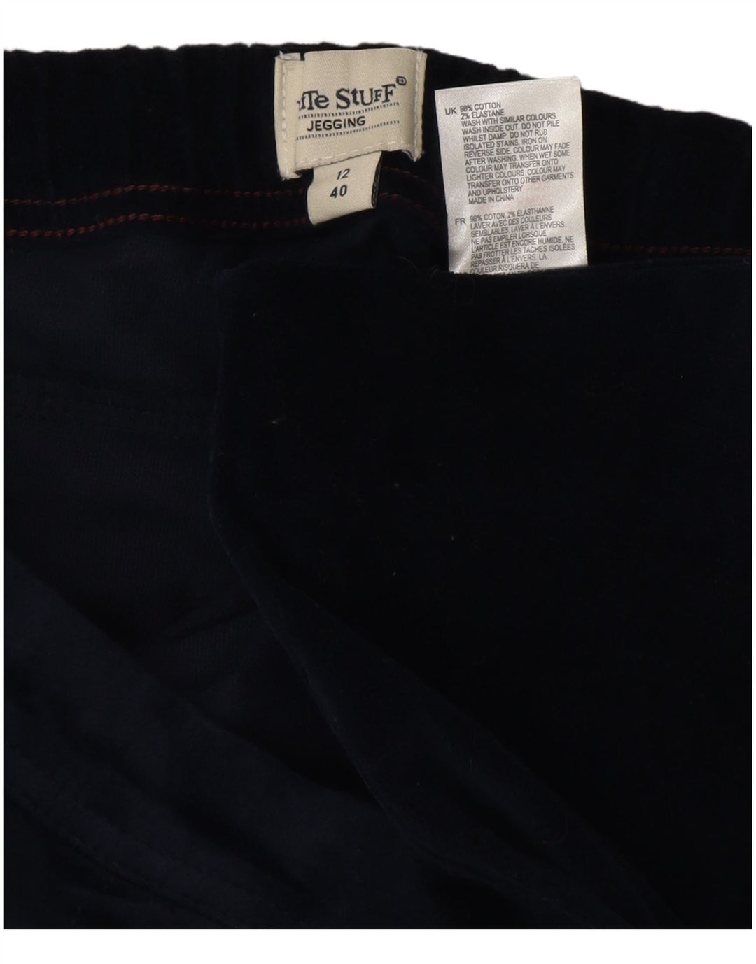 Spodnie damskie WHITE STUFF Aksamitne UK 12 Medium W30 L28 Granatowe