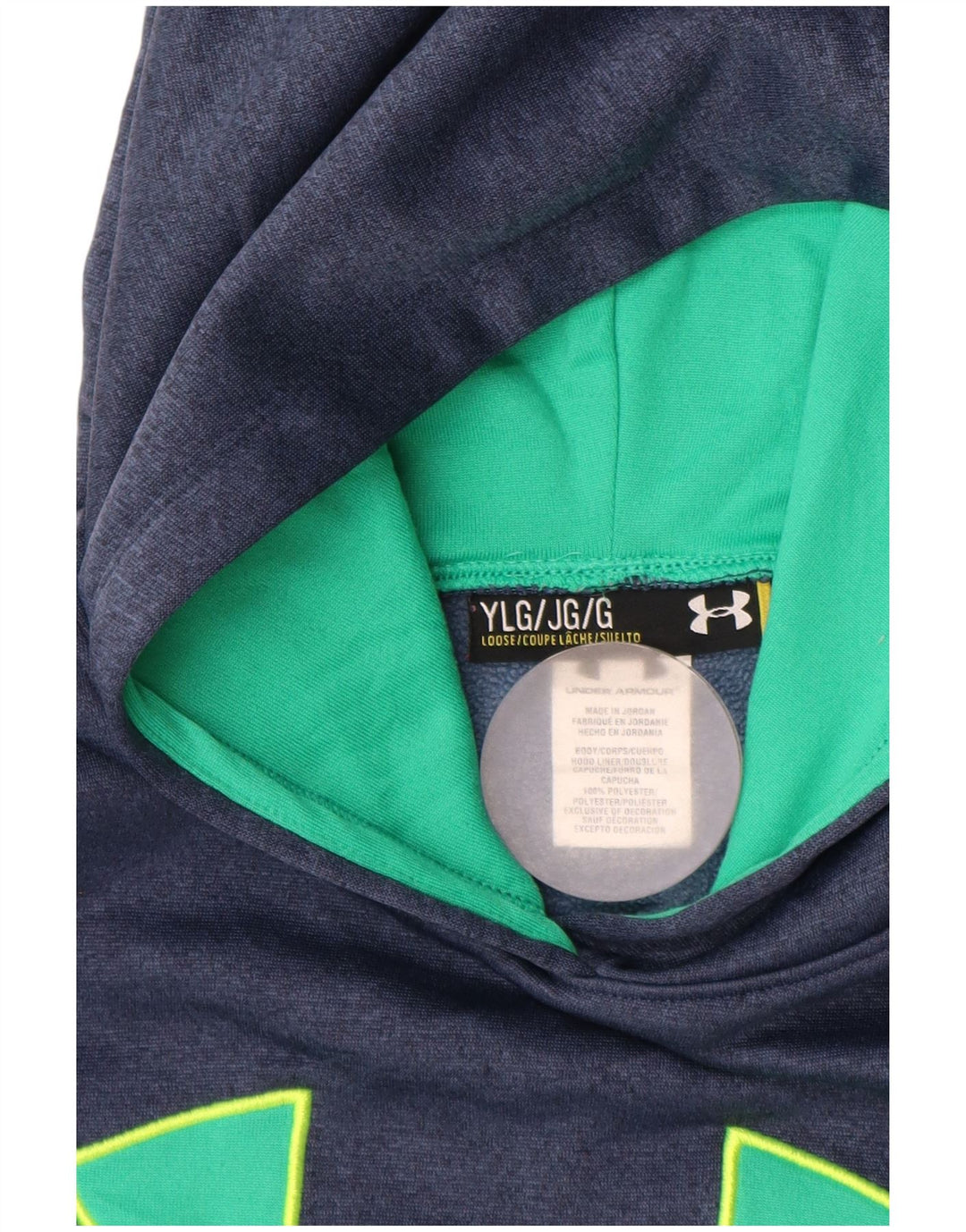 UNDER ARMOUR Dziewczęcy luźny sweter z kapturem 11-12 lat, duży, granatowy