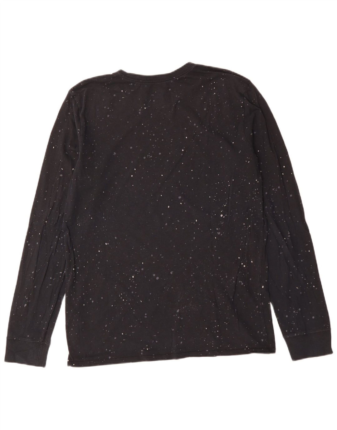 Męska koszulka Nike o sportowym kroju z grafiką, z długim rękawem, średnia, czarna, bawełniana w cętki