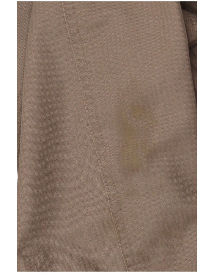 Męska kurtka bomber Marks & Spencer UK 42 XL, beżowa, bawełniana w prążki