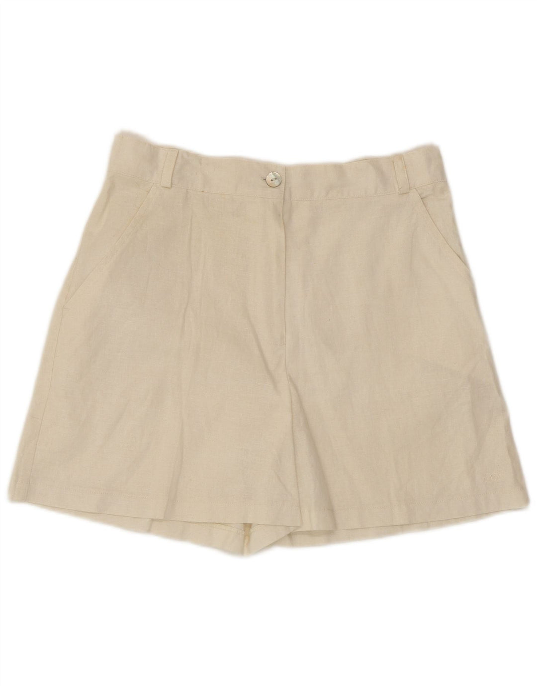 Damskie spodenki chino MAURITIUS IT 42 Medium W30 z białego lnu