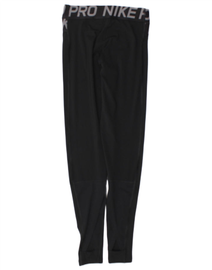 Damskie legginsy Nike Dri Fit Graphic UK 8, małe, czarne, poliestrowe