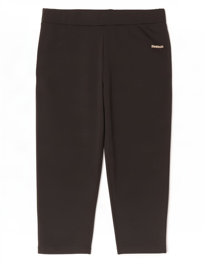 Damskie legginsy Reebok Capri UK 12, średni czarny poliester