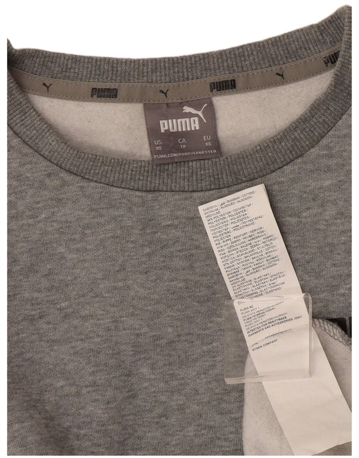 Damska bluza oversize Puma UK 6 XS, szara, nakrapiana bawełna