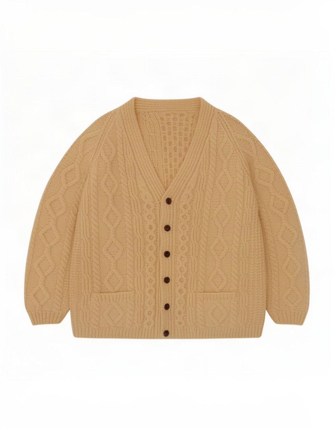 Sweter męski w stylu vintage, średni beż