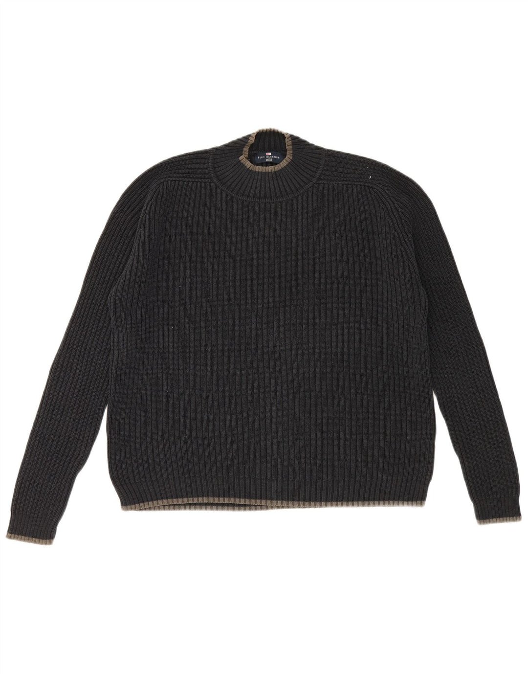 Męski sweter Marks & Spencer Blue Harbor z okrągłym dekoltem, duży, granatowy