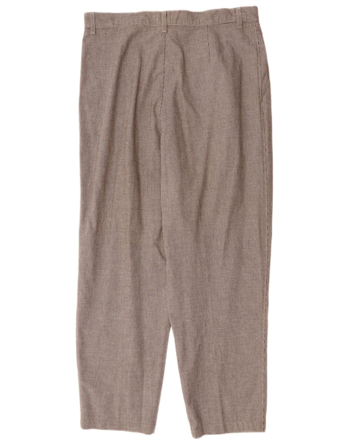 Spodnie damskie LEE Pegged Chino US 18 2XL W36 L28 Brązowe pepitkę