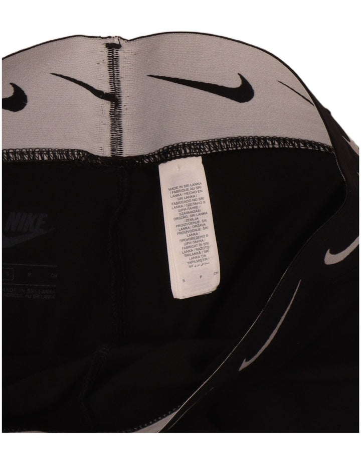 Damskie legginsy Nike Graphic UK 8, małe, czarne, bawełniane