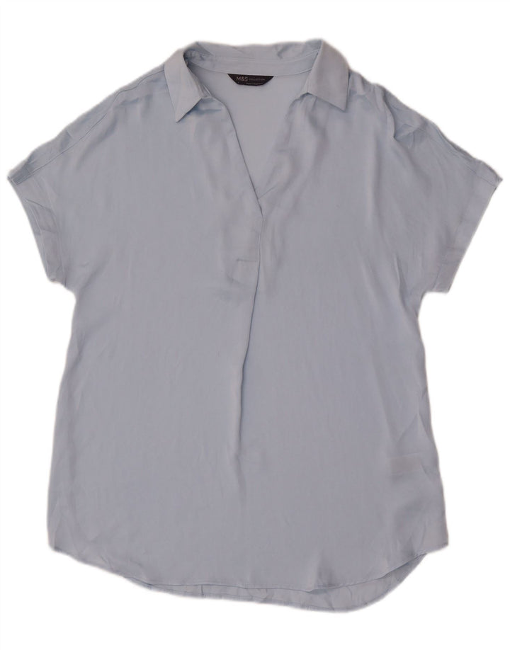 Marks & Spencer Damski top-tunika UK 8, mały, niebieski poliester