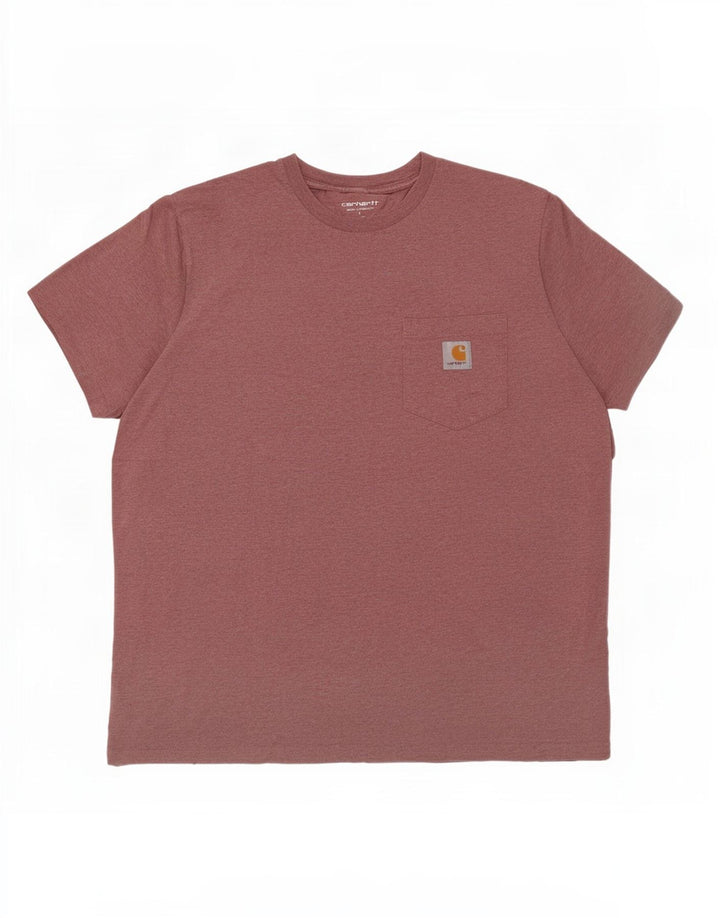 T-shirt męski Carhartt, duży, bordowy, bawełniany