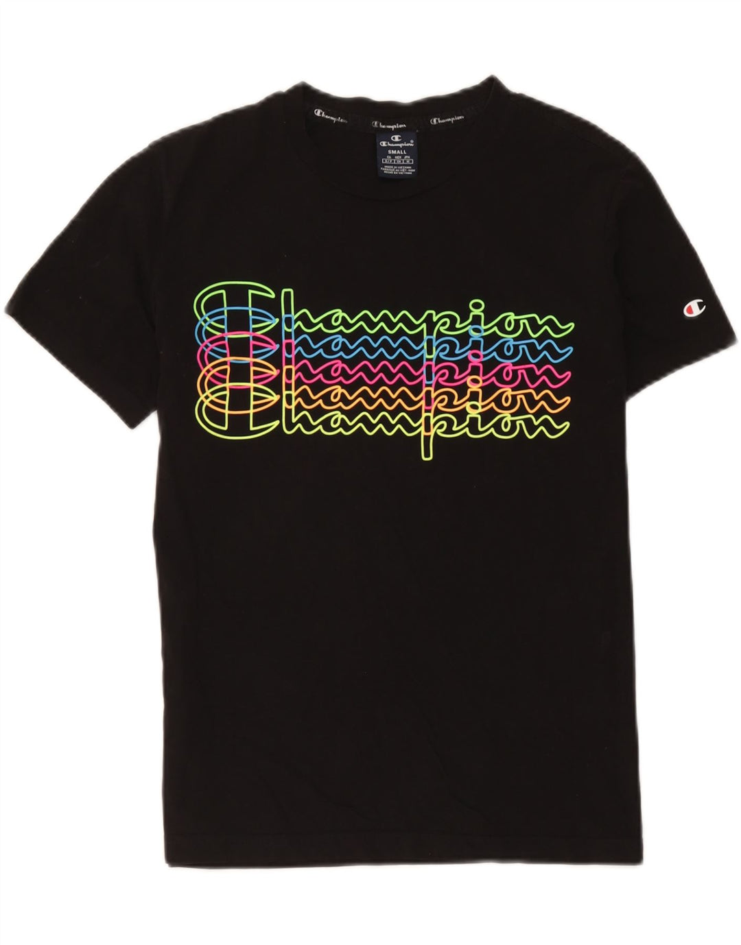 Męski T-shirt Champion z grafiką, mały, czarny