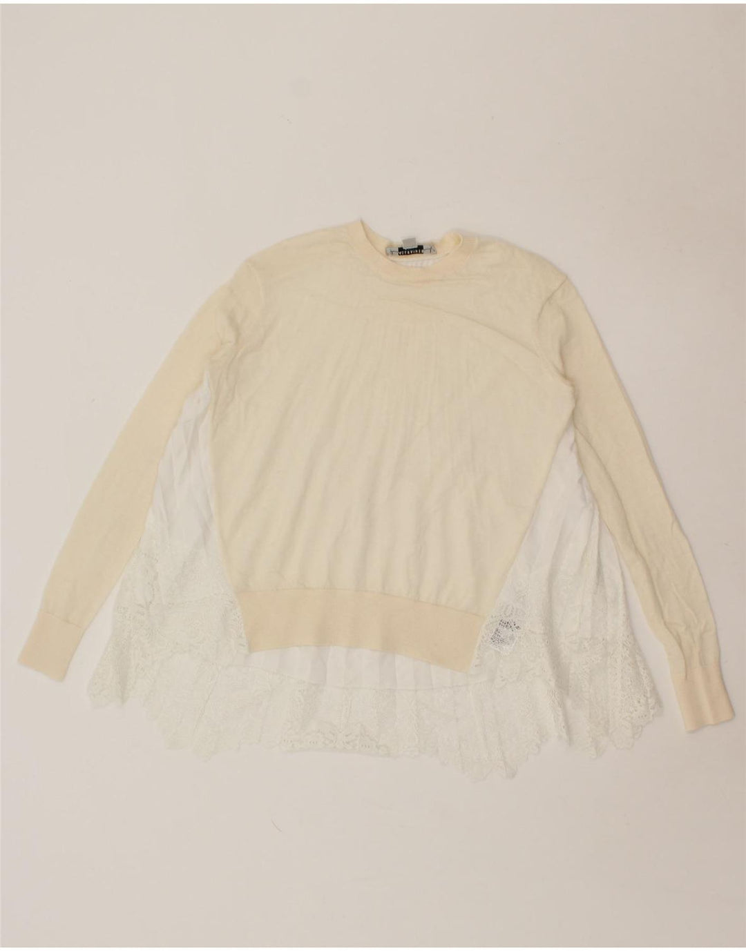 ALL SAINTS Womens Blouse Top UK 6 XS Off White Wool Vintage All Saints and Second-Hand All Saints from Messina Hembry 