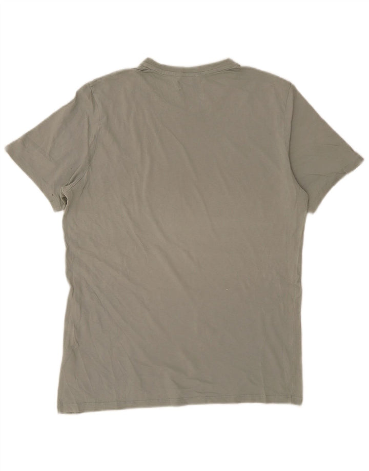 CALVIN KLEIN Męski T-shirt Top, mały, szary, bawełniany