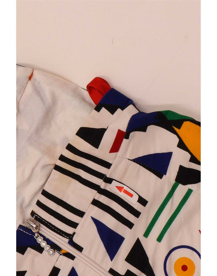 Sukienka damska w stylu vintage, UK 8, mała, wielobarwna, geometryczna