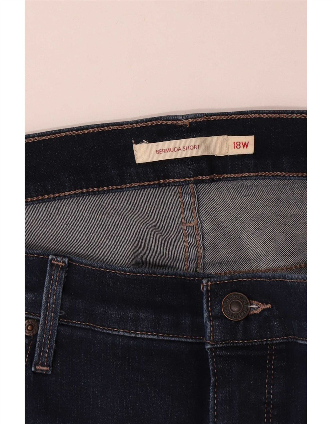 Damskie spodenki jeansowe Levi's Bermudy US 18 2XL W40 Niebieska bawełna
