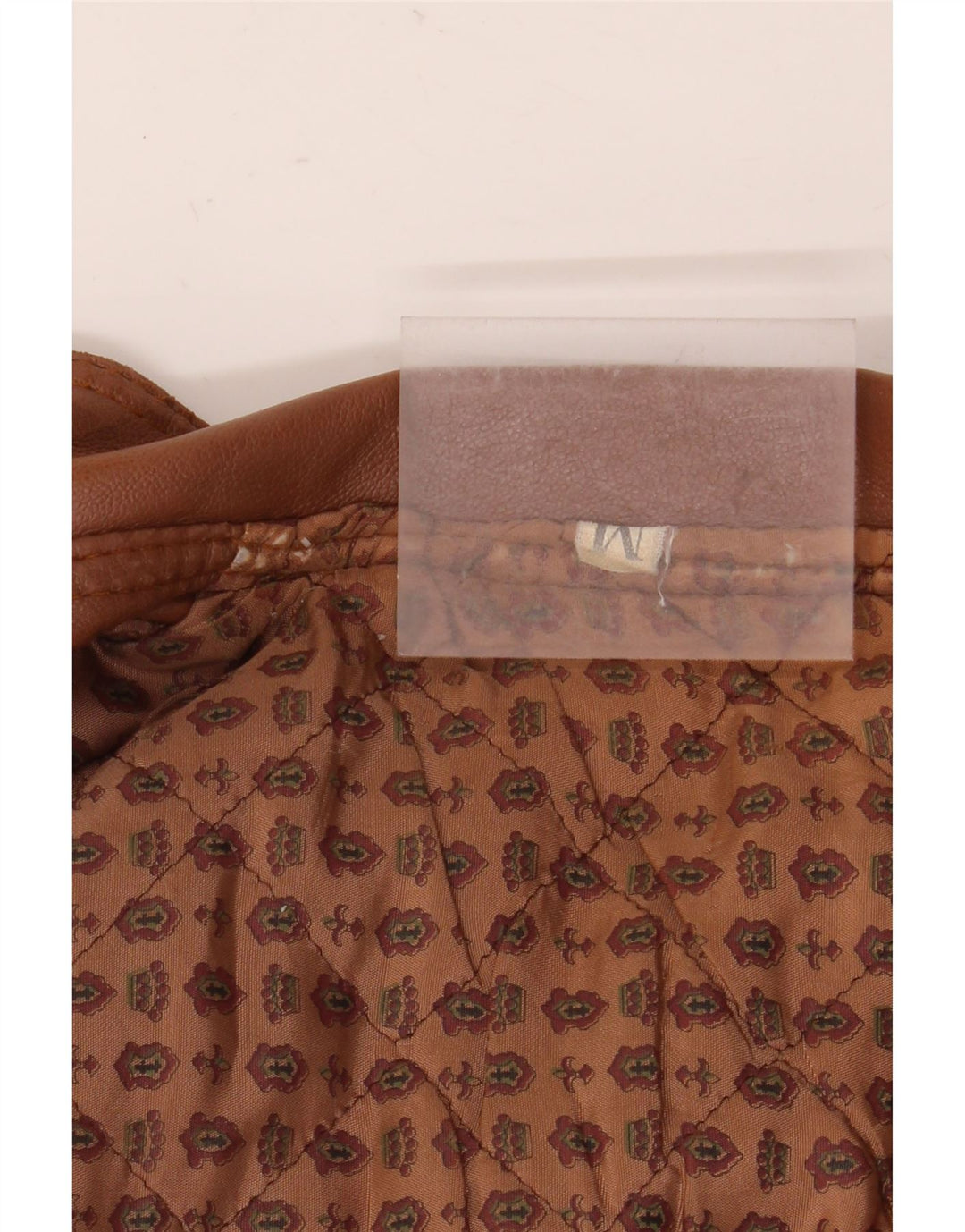Vintage męska kurtka skórzana UK 38 średni brąz