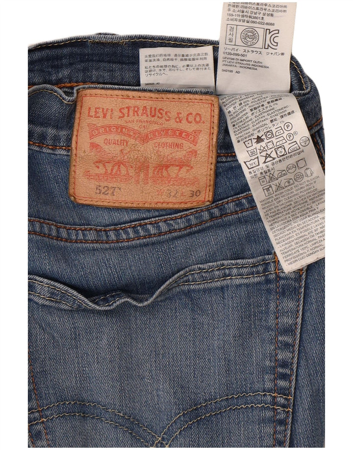 Męskie jeansy Bootcut LEVI'S 527 W30 L32 Niebieska bawełna
