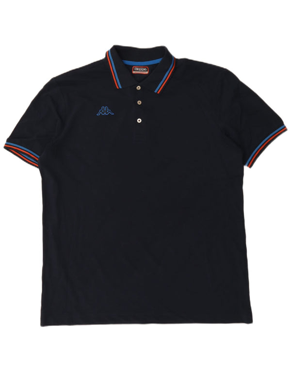Męska koszulka polo Kappa 2XL Czarna bawełniana