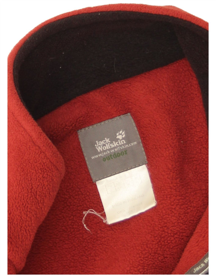 Męska kurtka polarowa Jack Wolfskin z podszewką UK 42 XL, czerwona, poliestrowa