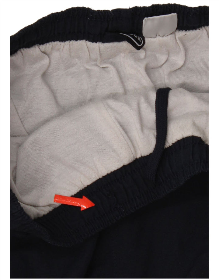 Męskie spodnie dresowe Reebok z grafiką, średnie granatowe, poliestrowe