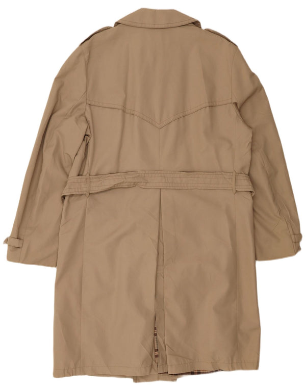 Trencz męski VINTAGE UK 40, duży, beżowy, poliester