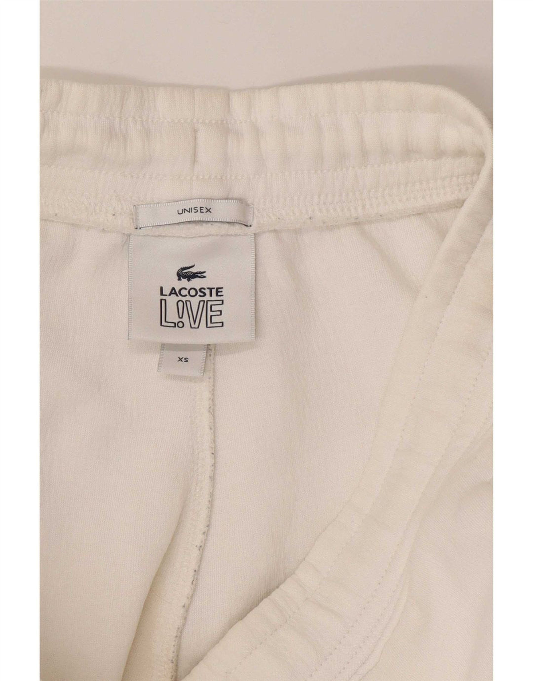 Męskie spodnie dresowe Lacoste Graphic XS, białe, bawełniane