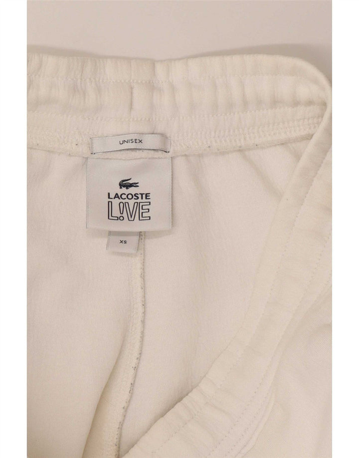 Męskie spodnie dresowe Lacoste Graphic XS, białe, bawełniane