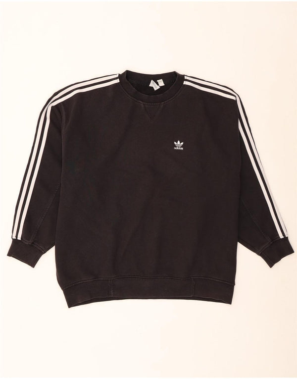 Damska bluza oversize Adidas Jumper UK 8 Mała czarna bawełna