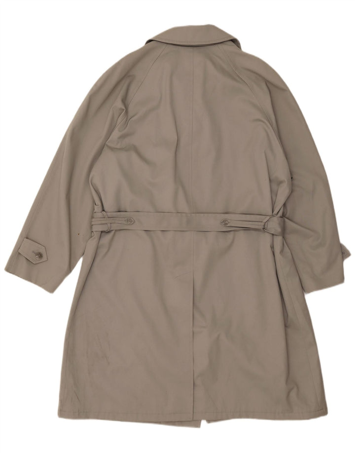 Męski płaszcz przeciwdeszczowy o luźnym kroju VINTAGE IT 49, średnioszary, poliester