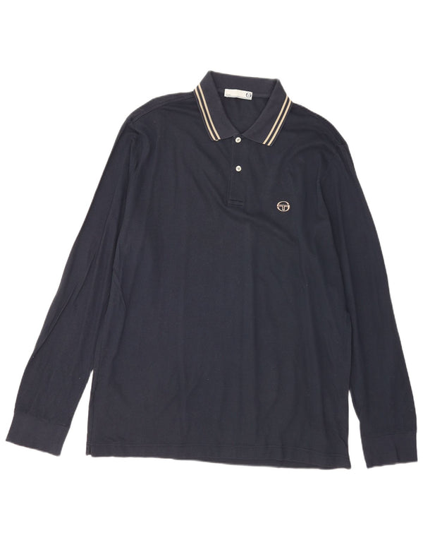 Męska koszulka polo SERGIO TACCHINI Milano z długim rękawem 2XL w kolorze granatowym w paski