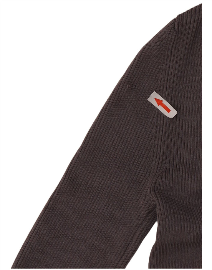 Krótki top damski Zara z wycięciem UK 10 Small, szara wiskoza