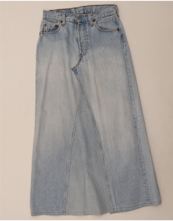 Damska spódnica dżinsowa Levi's 501 Midi W29 Mała niebieska bawełna