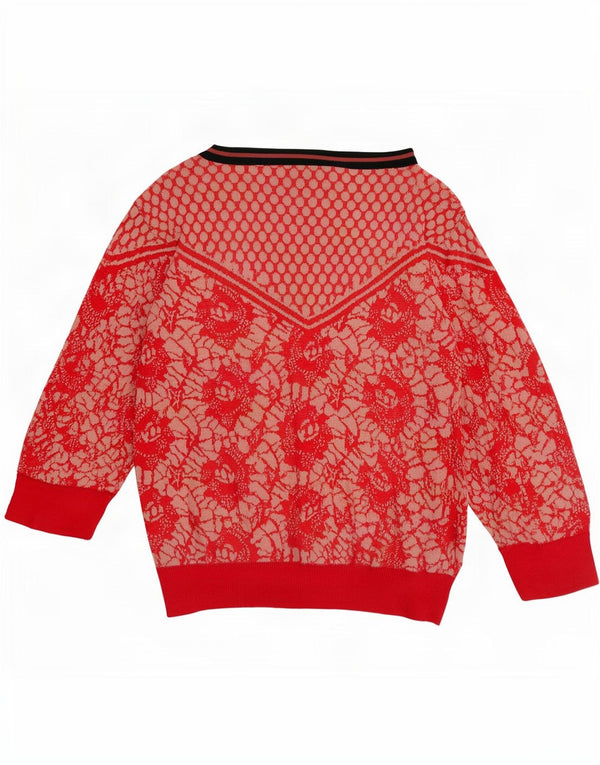 Sweter damski Chiara Bertani z dekoltem w łódkę UK 10, mały, czerwony w kwiaty