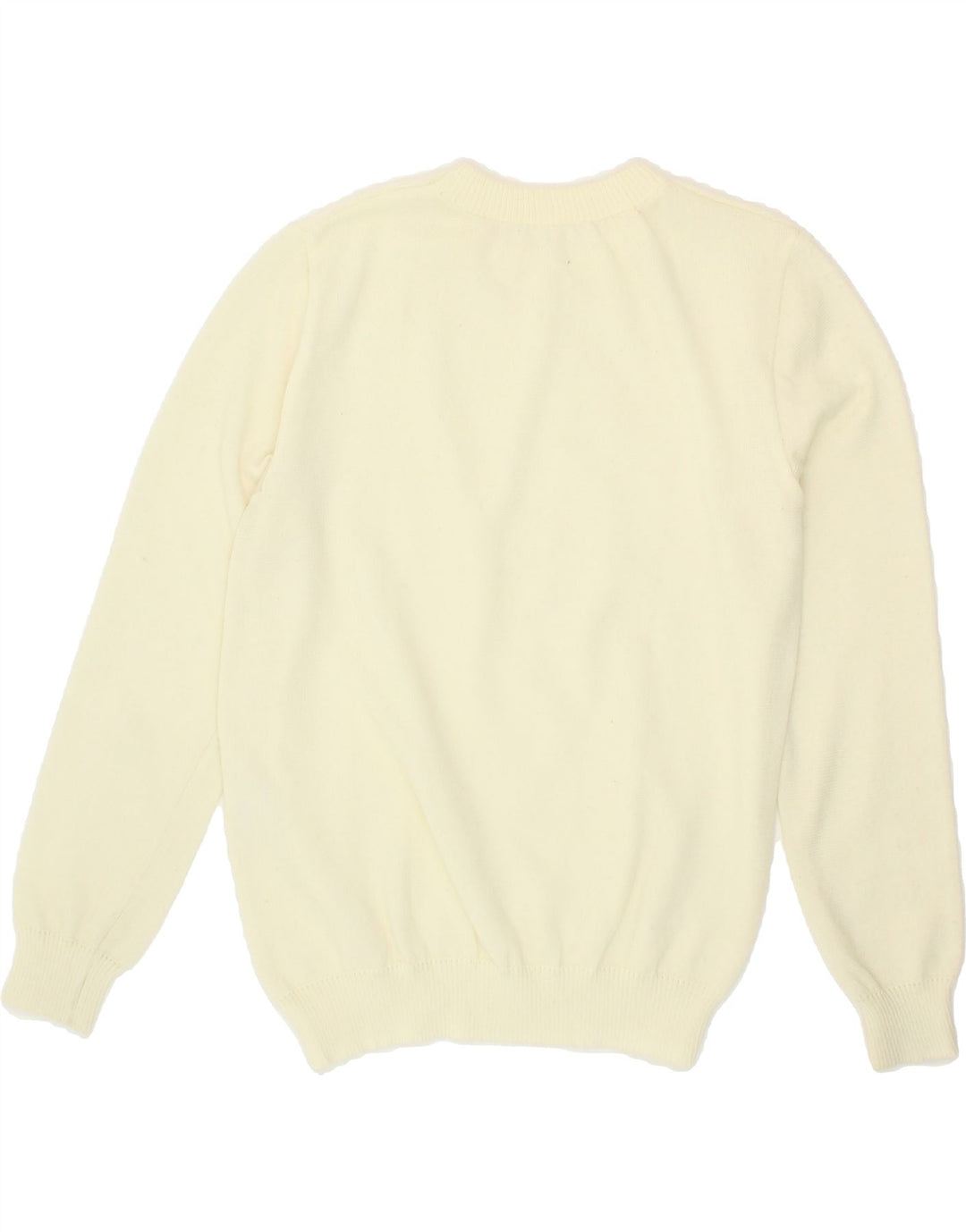 VINTAGE Womens Crew Neck Jumper Sweater UK 12 Medium Off White Vintage Vintage and Second-Hand Vintage from Messina Hembry 
