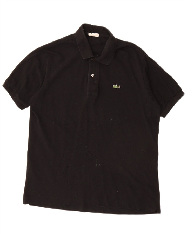 Męska koszulka polo Lacoste, rozmiar 5, duża, czarna, bawełniana