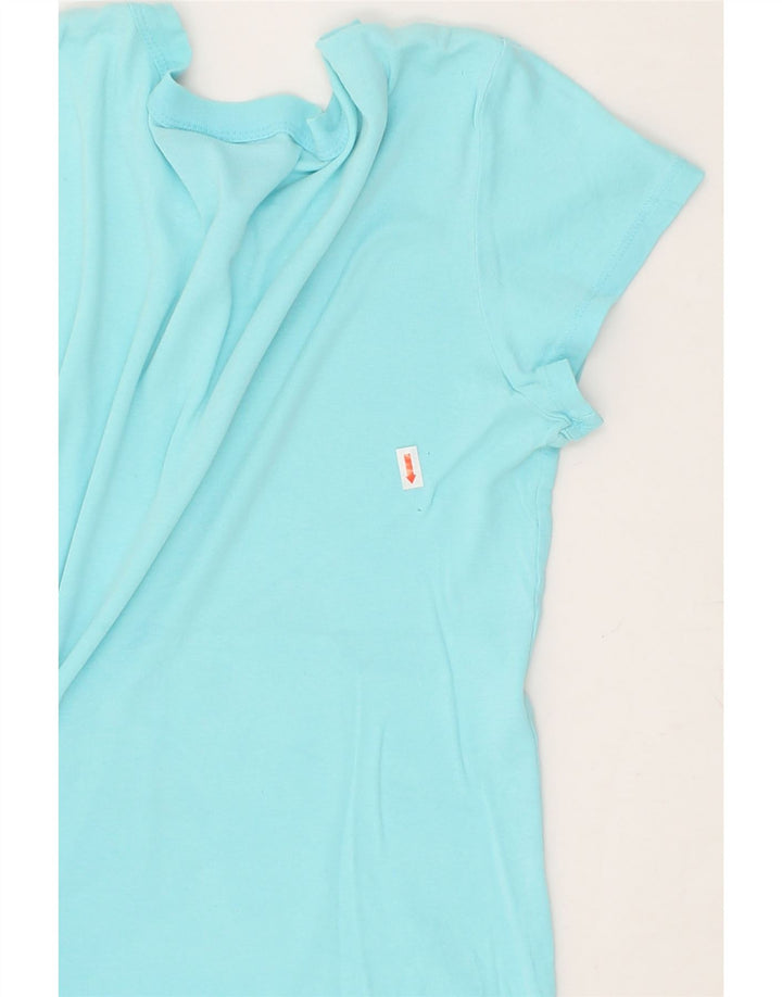 MOSSIMO Womens T-Shirt Top UK 14 Large Turquoise Cotton Vintage Mossimo and Second-Hand Mossimo from Messina Hembry 