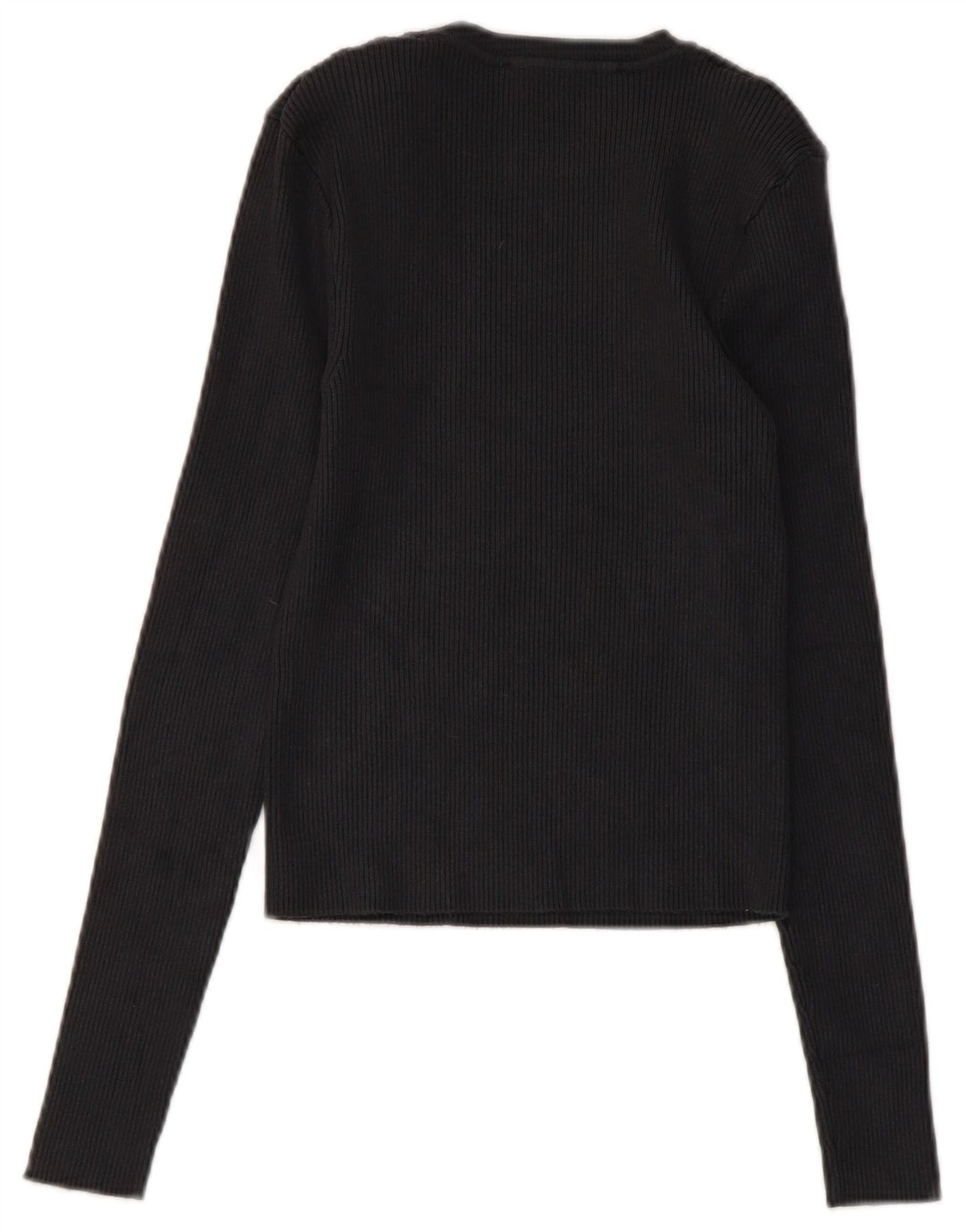 ZARA Womens Crop Crew Neck Jumper Sweater UK 12 Medium Grey