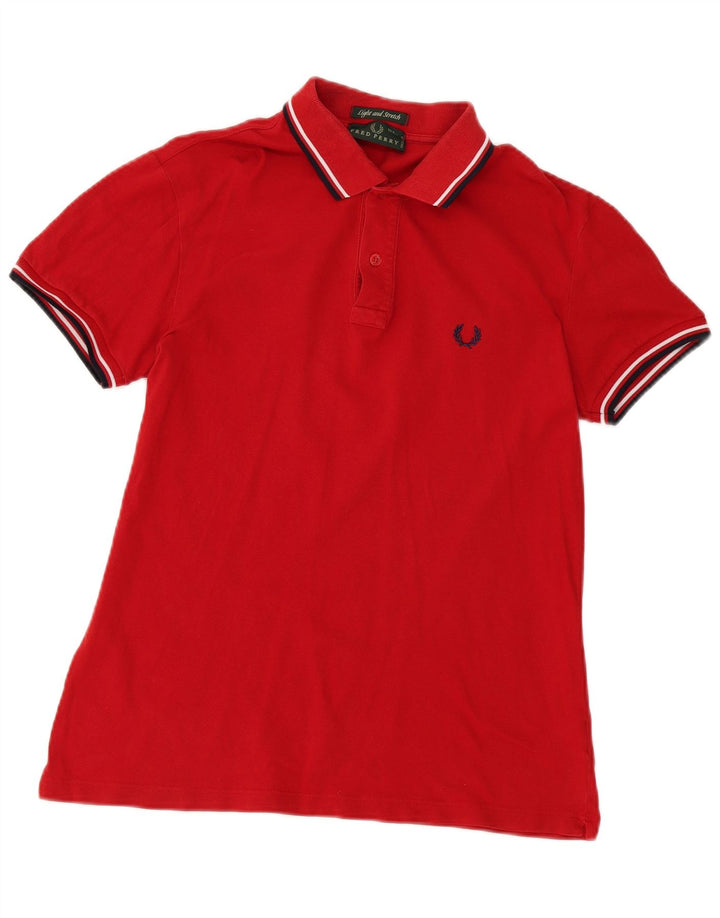Męska koszulka polo Fred Perry, bawełniana, w kolorze średnio czerwonym