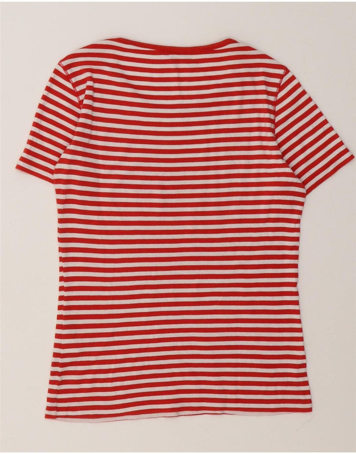 Damska koszulka z grafiką Max & Co. Top UK 12, bawełniana w średnie czerwone paski