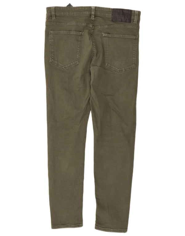 Męskie jeansy slim fit Zara EU 44 Large W34 L30 Khaki Cotton