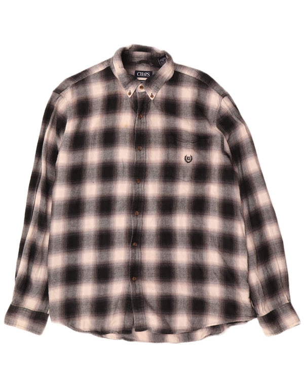 Męska koszula flanelowa Chaps 2XL, bawełniana szara krata